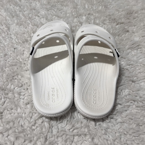 Clearance Crocs Women's Classic Slide Sandal Comfort Two Strap Slip On White 9 - Picture 5 of 5